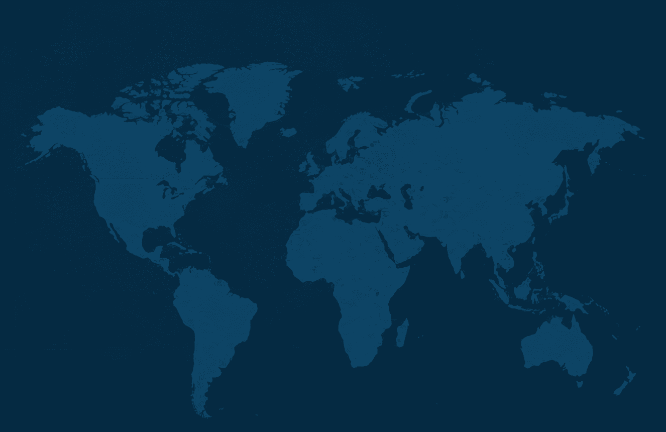 World map highlighting ACTION Water Solutions markets across Asia